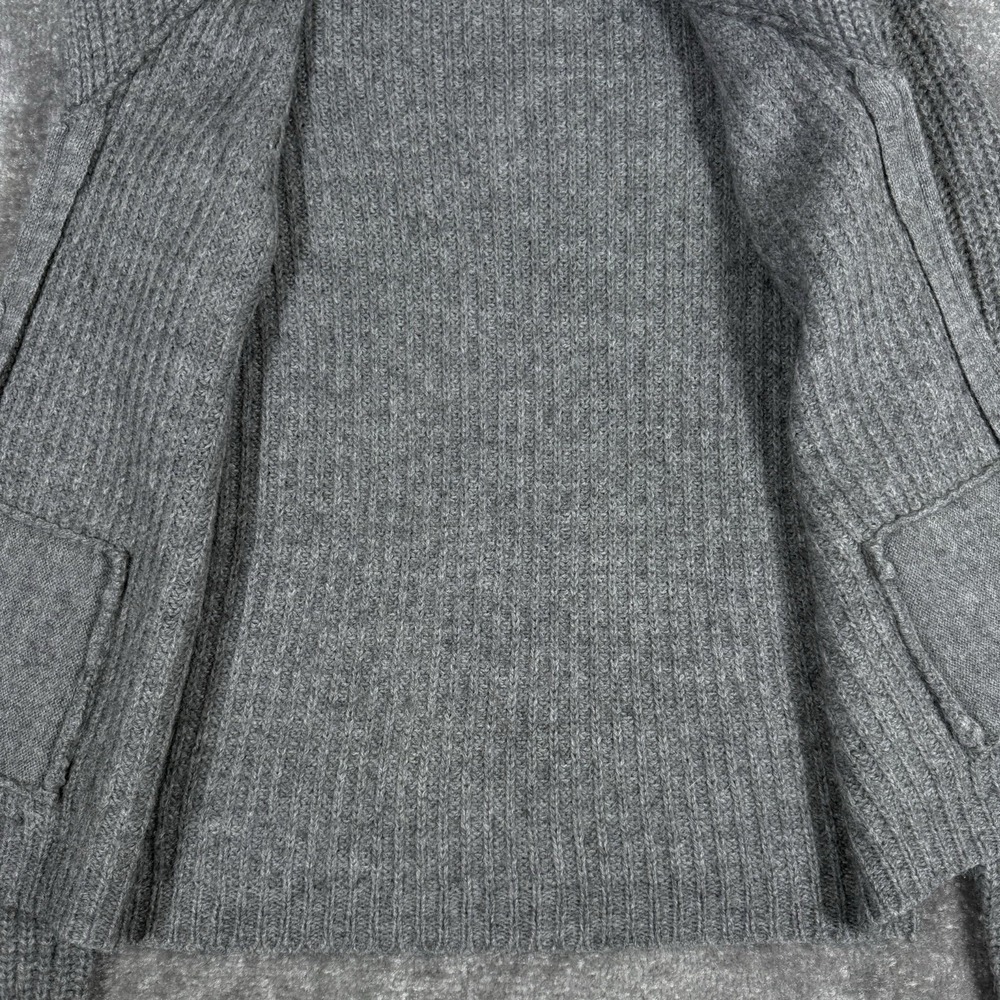 J. Crew Sweater Women's Medium Gray Full Zip Alpaca Wool Blend Cardigan - Picture 6 of 9